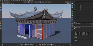 中式古建筑3D模型展示