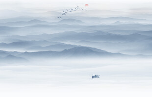 水墨山
