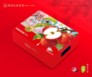 苹果包装 红富士礼盒