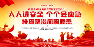 2026安全生产月展板背景