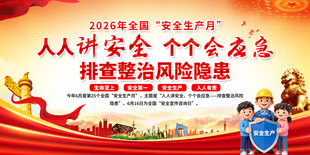 2026年安全生产月展板背景