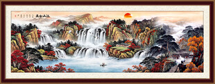聚宝盆山水画