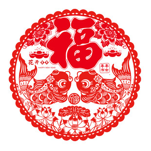 福字门贴窗花玻璃贴过年新年装饰