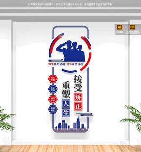 竖版看守所监狱文化墙