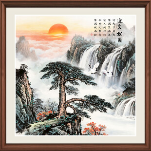 迎客松中堂画