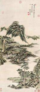 水墨山水风景图水墨装饰画