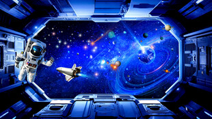 3D星空窗画