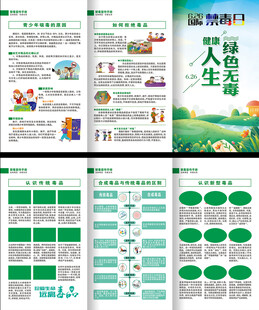 国际禁毒日三折页
