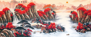 满山红遍山林奇景