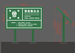 紧急集合点指示牌