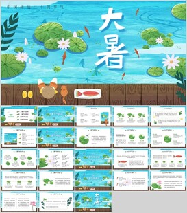 大暑节气PPT模板展示