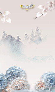 冬日雪景中的多彩山石