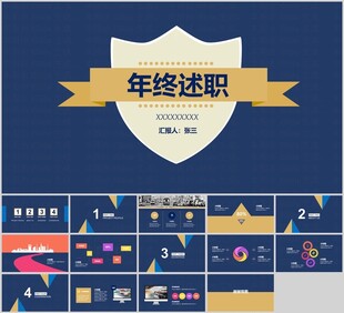 年终述职PPT模板展示