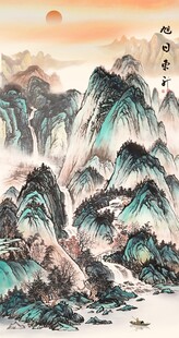 竖幅山水画