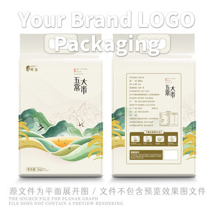 大米包装设计水墨风格