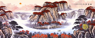 聚宝盆风水画