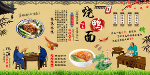 烧鸭面背景墙