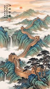 长城山水画