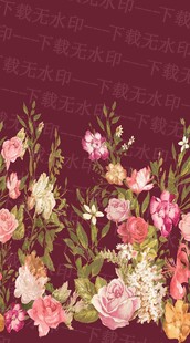 浪漫花卉边框图案