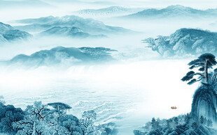高端 现代中式山水 高清大图 