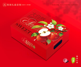苹果包装 红富士礼盒