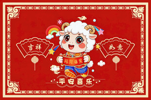 喜庆小羊贺新春