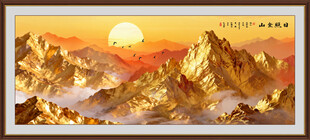 金箔山水画