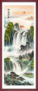 竖幅山水画