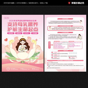 2026年世界母乳喂养周宣传单