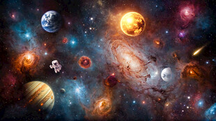 外太空星球宇宙漩涡星云银河背景