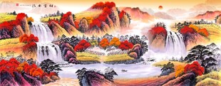 鸿运当头聚宝盆风水画