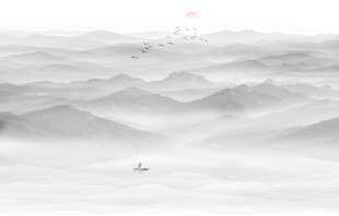 山水水墨画