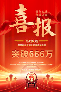 销售喜报海报