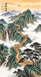 高清国画长城