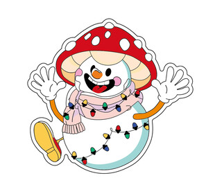 蘑菇头 雪人