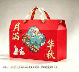 月饼礼盒  屋顶盒