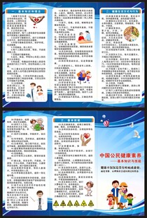 中国公民健康素养66条三折页