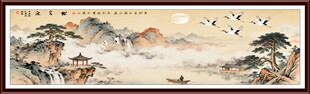 迎客松国画