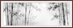 竹叶灯箱水墨竹子背景