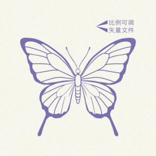 蝴蝶线稿