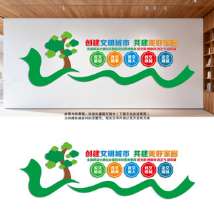 创建文明城市背景墙