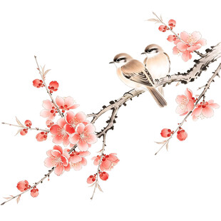 手绘花鸟