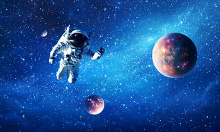 宇宙星空太空宇航员星球银河背景