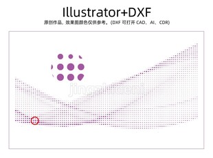 抽象线条与圆点矢量图形