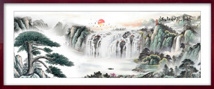 国画迎客松