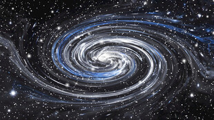 蓝灰旋涡星空宇宙