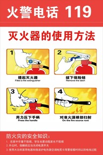 灭火器使用方法及火警电话
