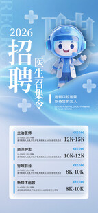医院招聘海报 