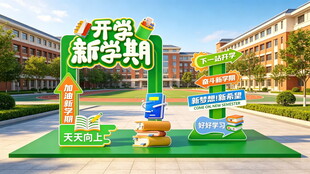 开学季立体造型装饰