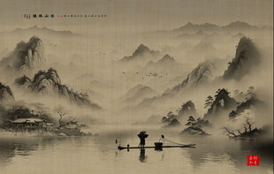 中国风山水画